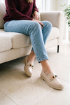 Novara Boncuk Detaylı Bej Kadın Loafer 