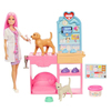 Barbie'nin Veteriner Kliniği Bebek ve Aksesuarlar Oyun Seti JFX93-Kız Oyun Setleri