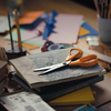 FDM Fiskars 9853 Kumaş Deri Ve Karton Makası Sarı Saplı No:8  D-215