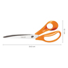 FDM Fiskars 9863 Kumaş Deri Ve Karton Makası Sarı Saplı D-216 No:9,5 (23,75 cm)