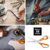 FDM Fiskars 9863 Kumaş Deri Ve Karton Makası Sarı Saplı D-216 No:9,5 (23,75 cm)