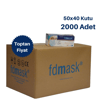 Fdmask 3 Katlı Telli Cerrahi Maske 50 li x 40 Kutu 2000 Adet Toptan