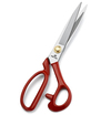 Hard Steel Kırmızı Saplı Paslanmaz Çelik Somunlu 10inç Makas / HS-1104 (10)