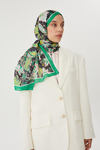 Benetton & Siyah Retro Desen Şal