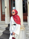 Bordo Tartan Desen Modal Şal