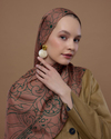 Bronz Şafak & Orman Yeşili Efsunlu Desen Şal