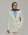 Füme Kahve & Buz Mavi Harem Rüyası Desen Şal