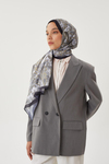 Füme & Taş Retro Desen Şal