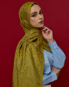 Hasat Sarısı & Kurşun Gri Harem Rüyası Desen Şal