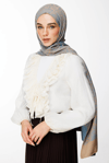 Henna Desen Çift Taraflı Şal - Vizon-Turkuaz