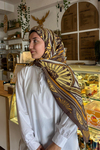 Mocha & Gold Zümra Desen Pamuk Vual Şal