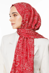 Morocco Desen Çift Taraflı Şal - Bordo-Mint Yeşili