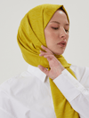 Olive Yeşili Shine Desen Jakar Şal