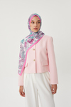 Şeker Pembe & Taş Retro Desen Şal
