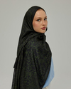 Siyah & Zeytin Harem Rüyası Desen Şal