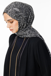 Velora Desen Çift Taraflı Şal - Siyah-Siyah