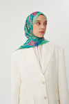 Yeşil & Benetton Retro Desen Şal