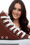 Taba Süet Yüksek Konçlu Bilekli Kadın Sneaker