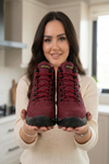 Tonny Black Kadın Bordo Süet Bağcıklı Trekking Bot