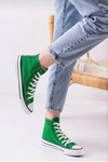 Yeşil Süet Yüksek Konçlu Bilekli Kadın Sneaker