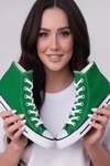 Yeşil Süet Yüksek Konçlu Bilekli Kadın Sneaker