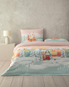 Afterglow Dijital Baskılı Soft Cotton Çift Kişilik Nevresim Takımı Açık Seledon