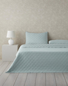 Amabile Kesmeli King Size Yatak Örtüsü Takımı 240x220 cm Su Yeşili