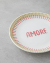 Amore Porselen 6'lı Pasta Tabağı 19 cm Pembe - Yeşil