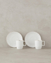 Angely New Bone China 4 Parça 2 Kişilik Kahve Fincan Takımı Beyaz