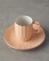 Angely New Bone China 4 Parça 2 Kişilik Kahve Fincan Takımı Somon
