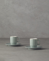 Angely New Bone China 4 Parça 2 Kişilik Kahve Fincan Takımı Yeşil