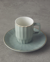 Angely New Bone China 4 Parça 2 Kişilik Kahve Fincan Takımı Yeşil