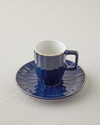Angely New Bone China 4 Parça 2 Kişilik Kahve Fincan Takımı 80 ml Lacivert