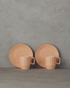 Angely New Bone China 4 Parça 2 Kişilik Kahve Fincan Takımı Somon