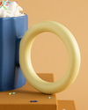 Angled New Bone China Kupa 260 ml Sarı-Lacivert