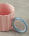 Angled New Bone China Kupa Açık Pembe
