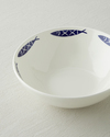 Aqua Rhythm Seramik Kase 20 cm Beyaz - Lacivert