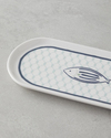 Aqualuna Seramik Kayık Tabak 22 cm Mavi-yeşil