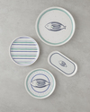 Aqualuna Seramik Pasta Tabağı 20 cm Mavi-yeşil