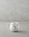 Aquarius New Bone China Kupa 325 ml Siyah-Beyaz-Gold