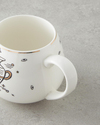 Aquarius New Bone China Kupa 325 ml Siyah-Beyaz-Gold