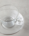 Aria Cam 4 Parça 2 Kişilik Çay Fincanı Takımı 195 ml Silver