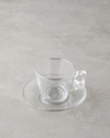 Aria Cam 4 Parça 2 Kişilik Çay Fincanı Takımı 195 ml Silver