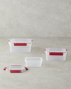Arnie Plastik 3'lü Saklama Kabı 15.5x21x 9 cm Bordo