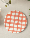 Art Pop Plaid Seramik Nihale Turuncu