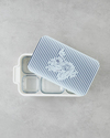 Artistic Garden Melamin 6'lı Kahvaltılık 39x21 cm Beyaz - Lacivert