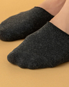 Artsan Pamuk Kadın 3'lü Babet Çorap Gri-Beyaz-Antrasit