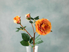 Autumn Rose Tek Dal Yapay Çiçek Turuncu