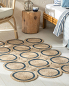 Avery Dekoratif Jüt Kilim Naturel-Mavi