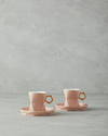 Axel New Bone China 4 Parça 2 Kişilik Kahve Fincan Takımı Pudra